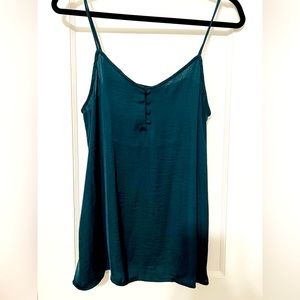 Gap deep green satin camisole. Silk like.